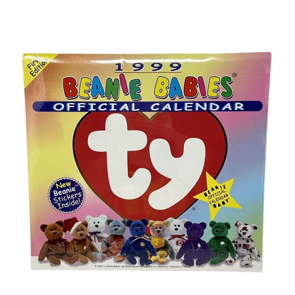 1999 Ty Beanie Baby Beanie Babies Official Wall Calendar Sealed